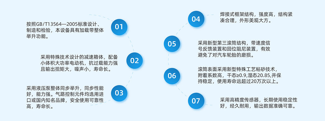 滾筒反力式汽車加載制動(dòng)檢驗(yàn)臺(tái)特點(diǎn)